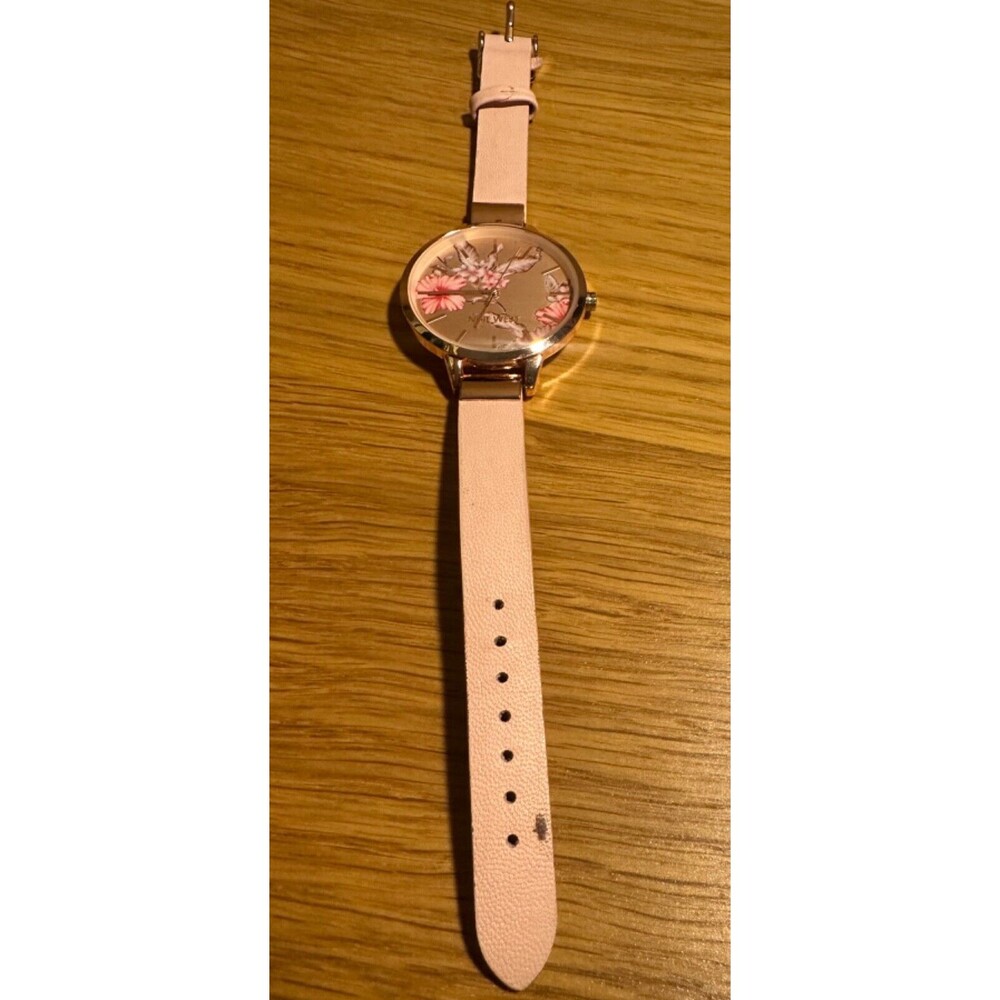 Nine West Women's NW/2044RGPK Rose Gold-Tone and Blush Pink Strap Watch